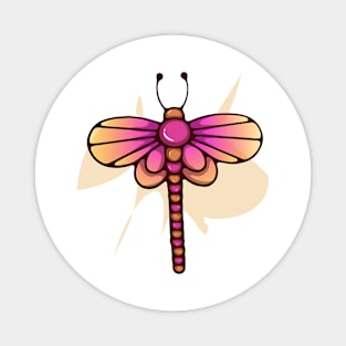 Cute cartoon colorful dragonfly Magnet